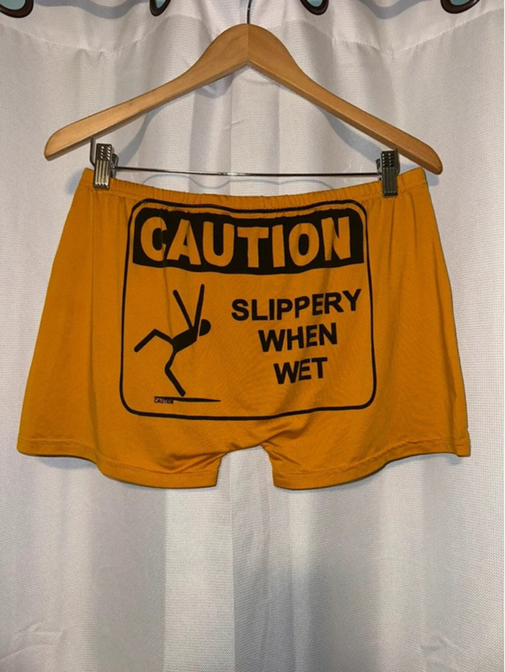SHEIN Caution Graphic Biker Shorts XL